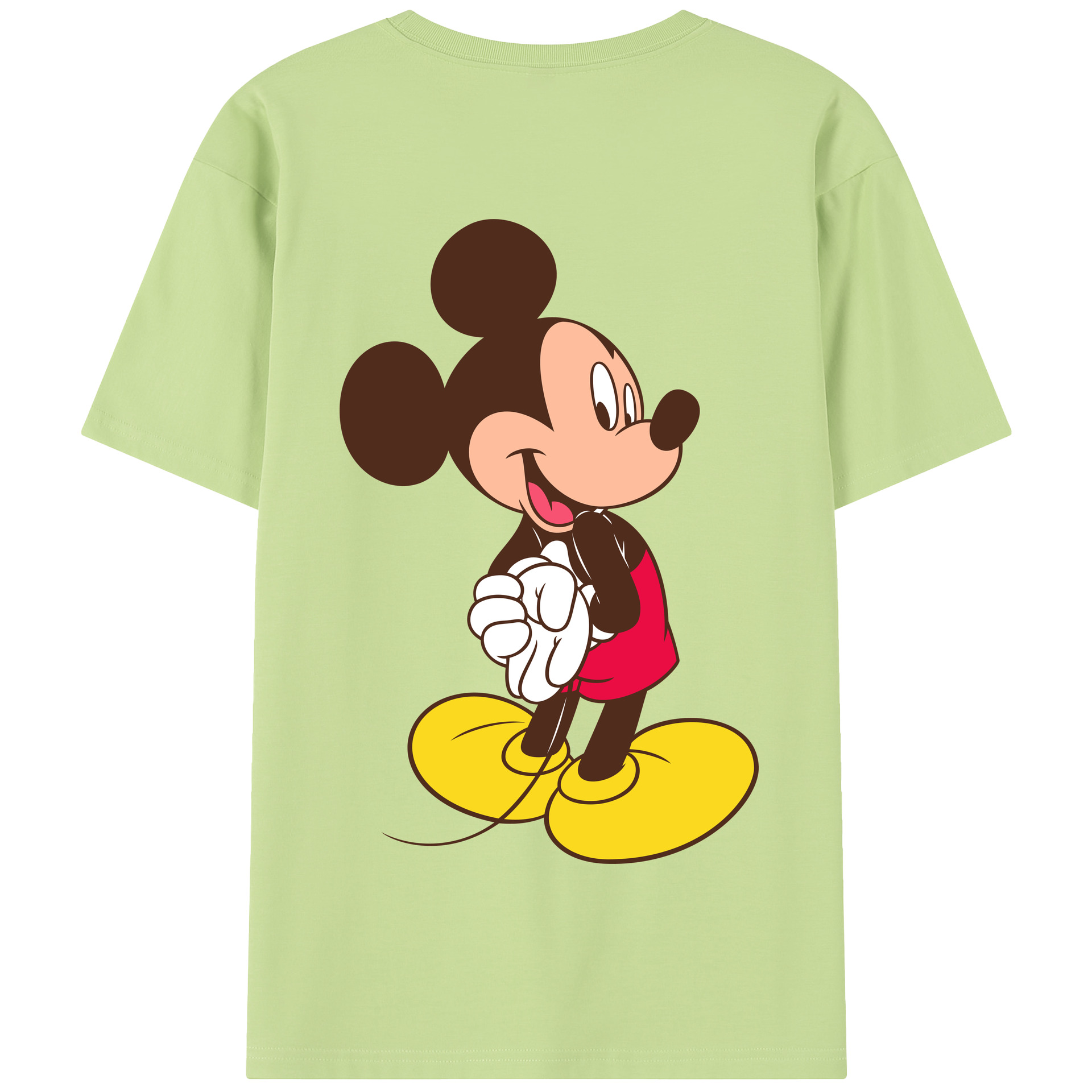 （画像用） ミッキーマウス Mickey Mouse 綿100％半袖Tシャツ（背面プリント）